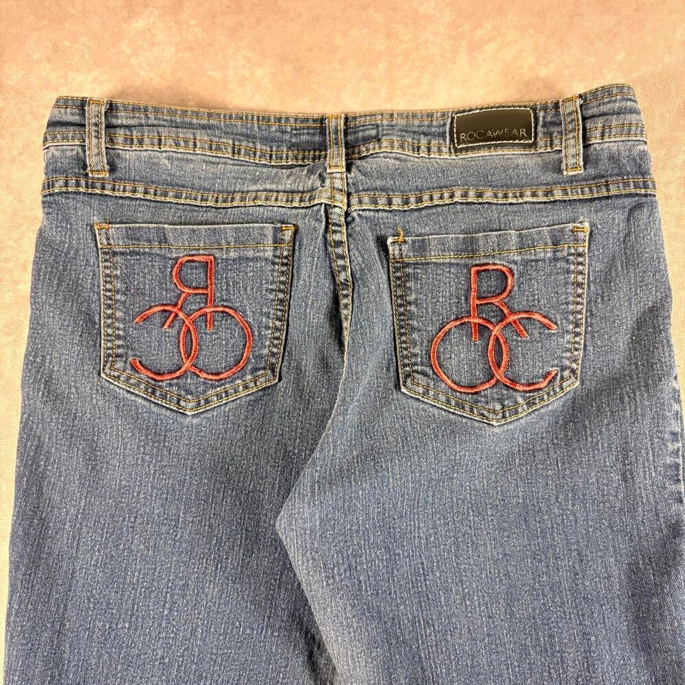 vintage y2k rocawear embroidered straight leg jeans